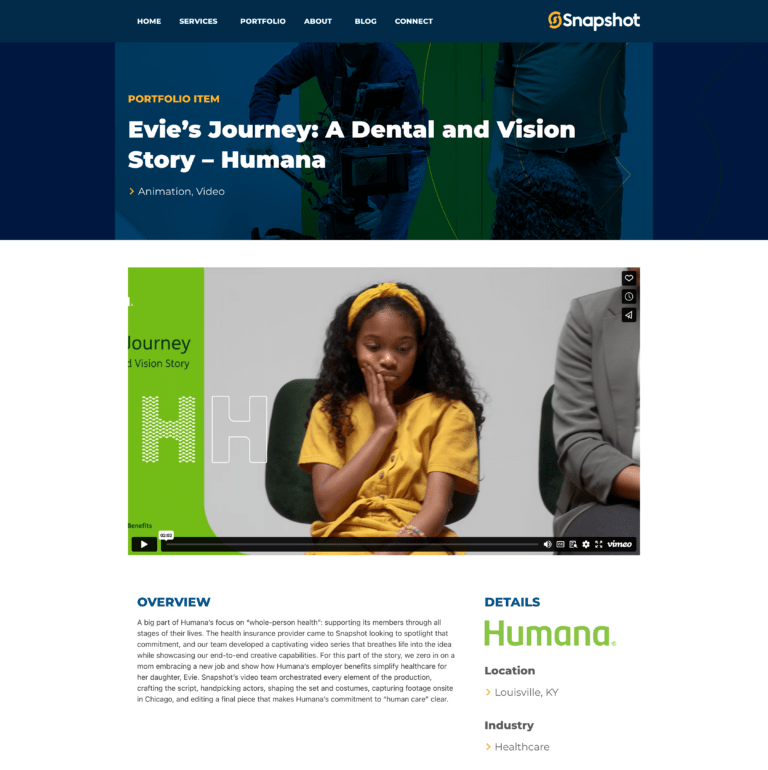 Evie’s Journey - Humana Snapshot