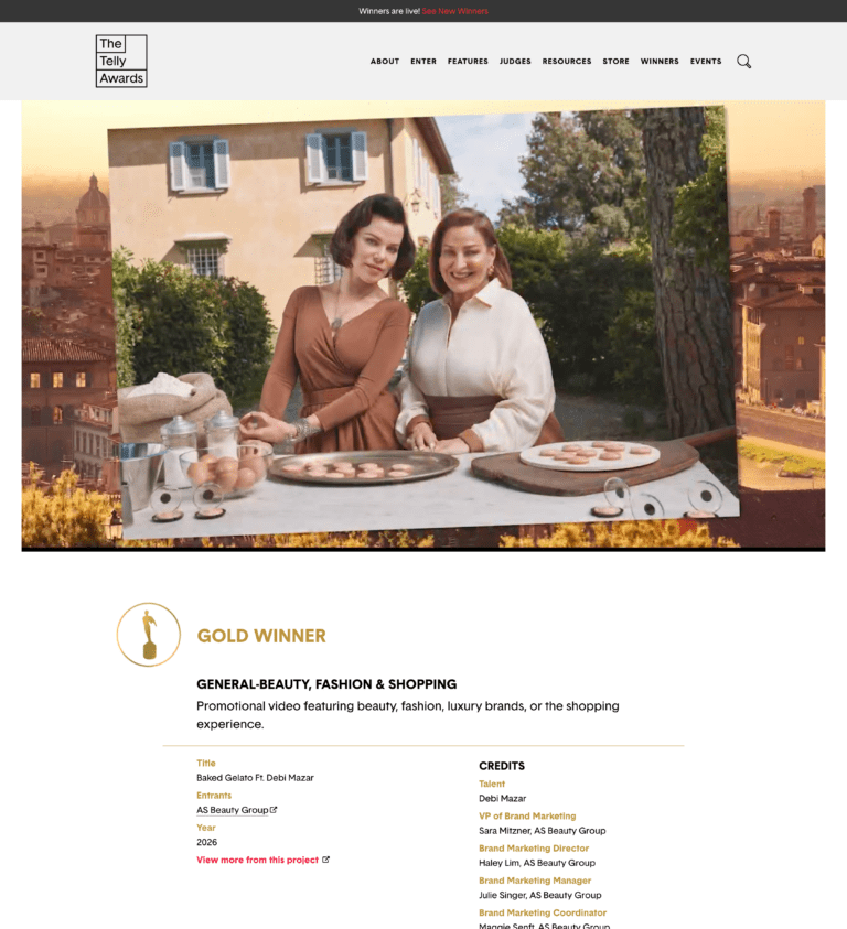 Laura Geller Telly Awards Page